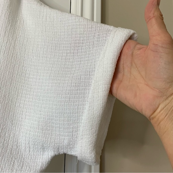 Liz Claiborne 100% Cotton Gauze Style White Women's Top Size XL - Picture 2 of 10